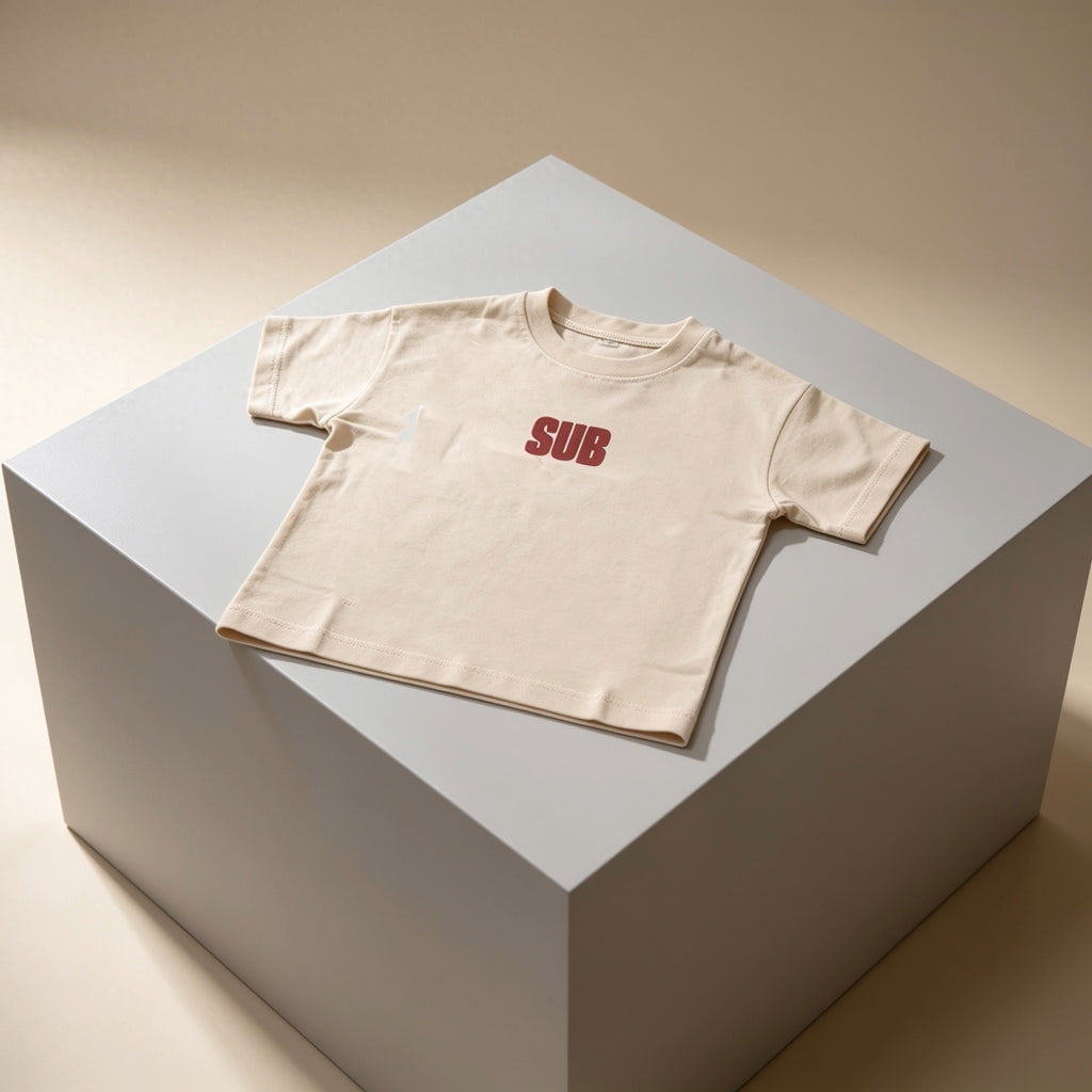 SUB™ Groovy - Baby Oversize T-Shirt ( Krem )