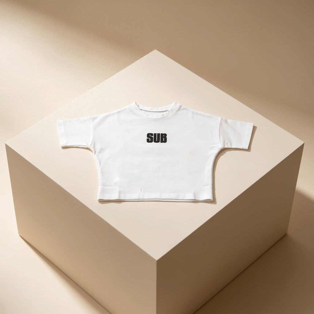 SUB™ Sun Surf - Baby Oversize T-Shirt ( Beyaz )