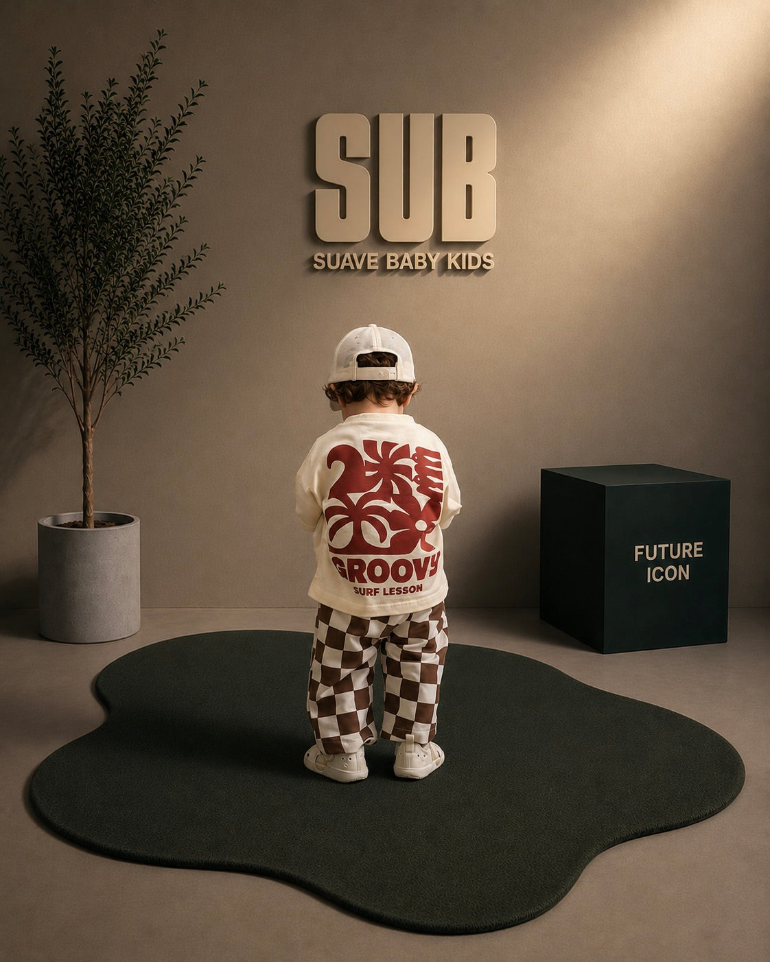 SUB™ Groovy - Baby Oversize T-Shirt ( Kırık Beyaz )
